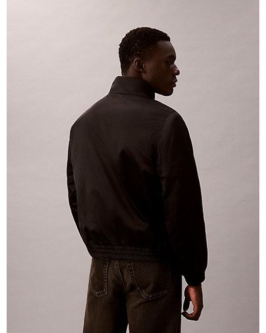 Calvin Klein Gewatteerde Jas Met Ritssluiting En Opstaande Kraag in het Black voor heren
