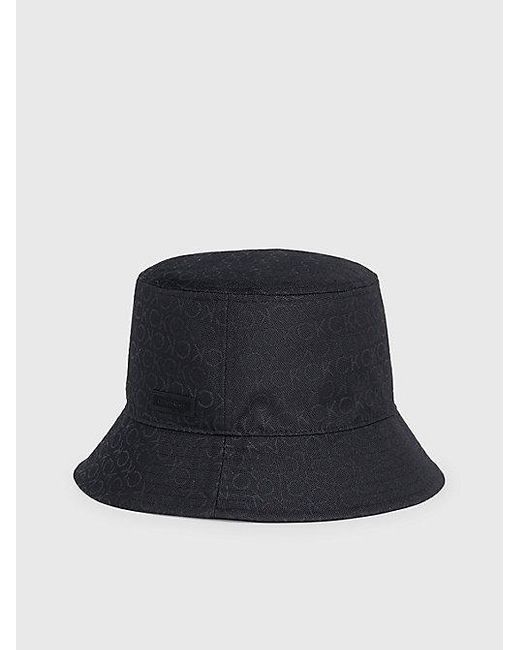 Calvin Klein Bucket Hat mit Logo-Jacquardmuster in Blue für Herren