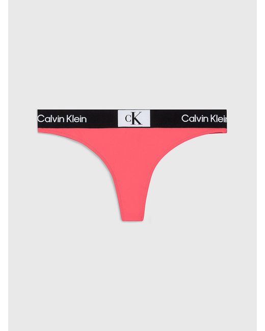 Calvin Klein Red Thong Bikini Bottoms - Ck96