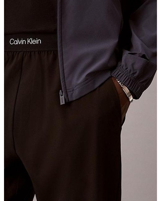 Calvin Klein Black Sport Water Repellent Performance Trousers for men