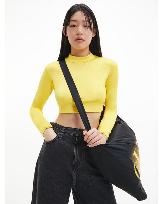 calvin klein yellow top