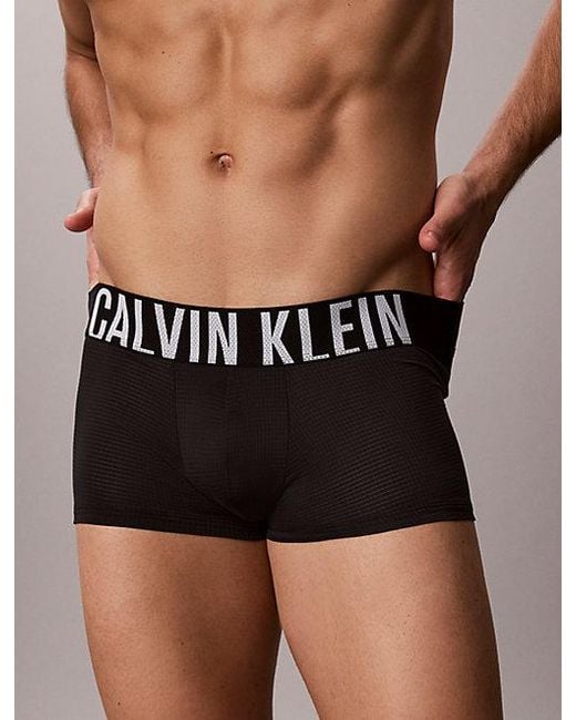 Calvin Klein Black 3 Pack Low Rise Trunks Intense Power Air for men