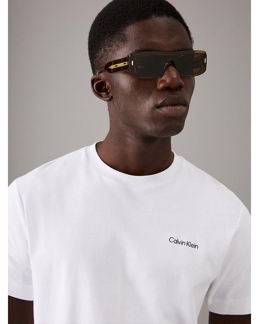 Calvin Klein Brown Modified Rectangle Sunglasses Ck24503S