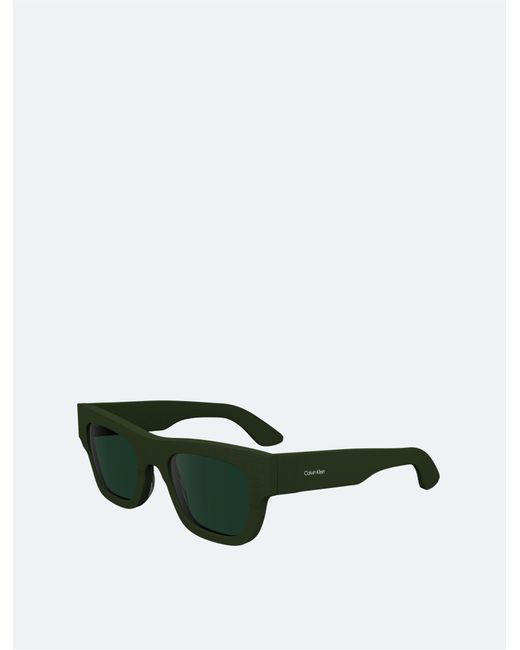 Calvin Klein Green Naturals Modified Rectangle Sunglasses for men