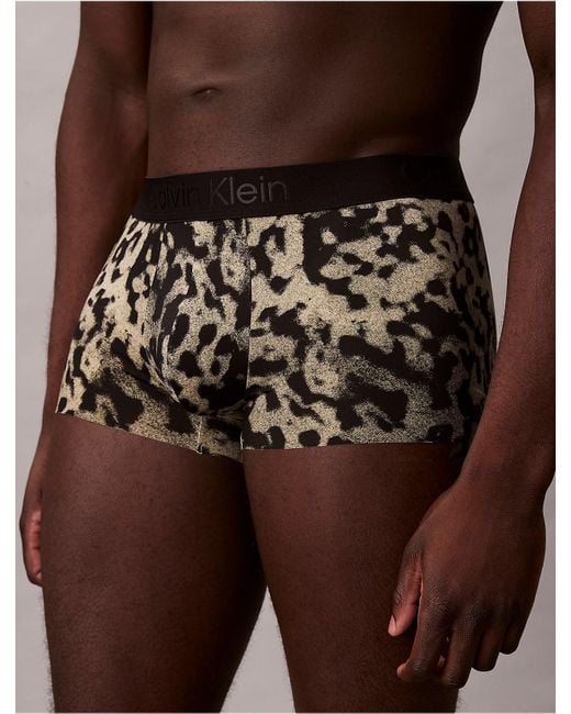 Calvin Klein Brown Ck Print Low Rise Trunk for men