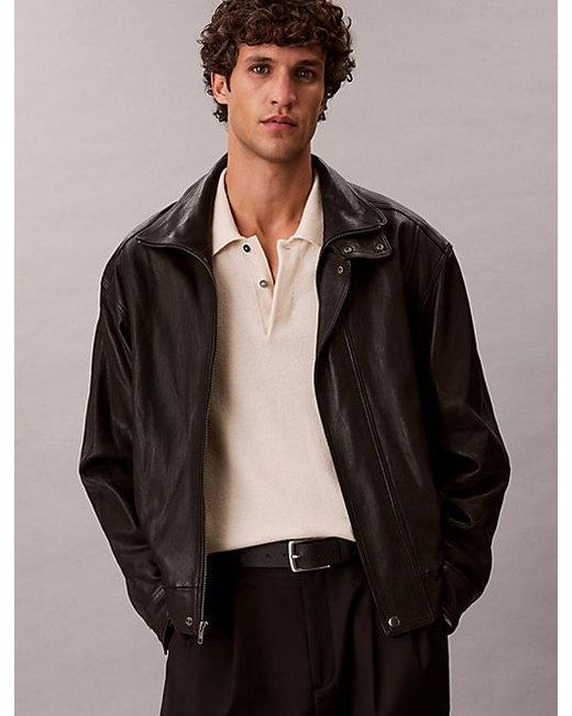 Calvin Klein Natural Cashmere Polo Jumper for men
