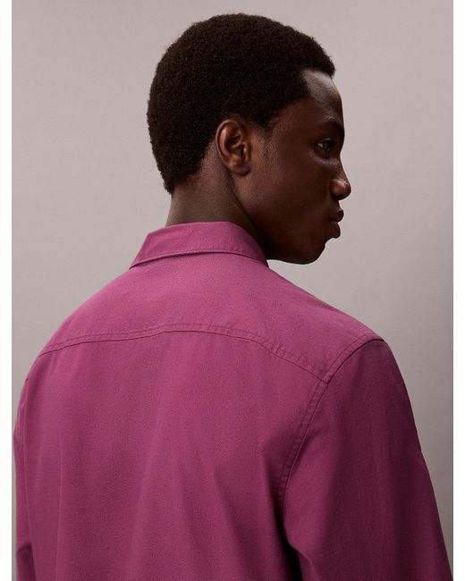 Camicia Button-Down Classica di Calvin Klein in Purple da Uomo