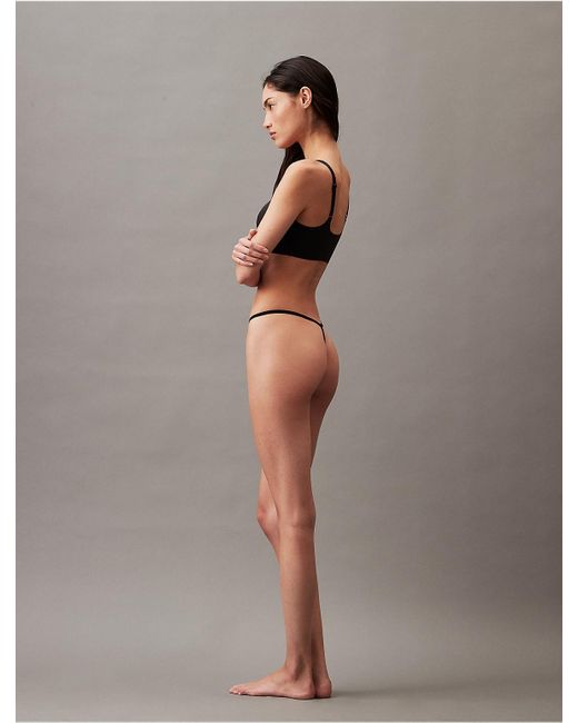Calvin Klein Black Ideal Micro String Thong