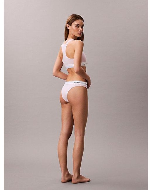 Calvin Klein Ongevoerde Bralette in het Brown