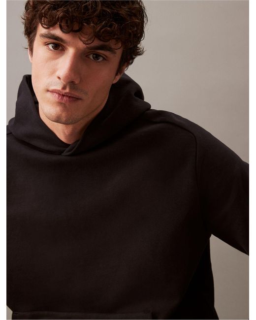 Calvin Klein Black Luxe Terry Hoodie for men