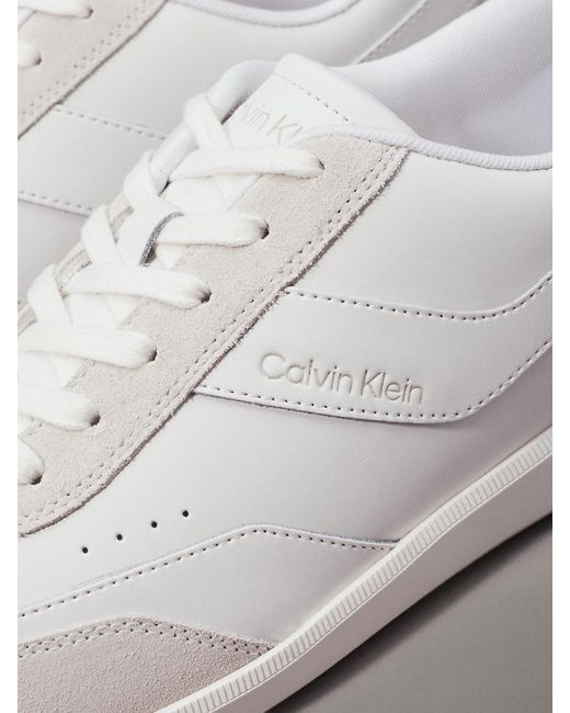 Calvin Klein Metallic Leather Trainers for men