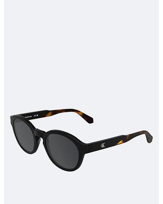 Calvin Klein Black Jeans Round Sunglasses Ckj26604S