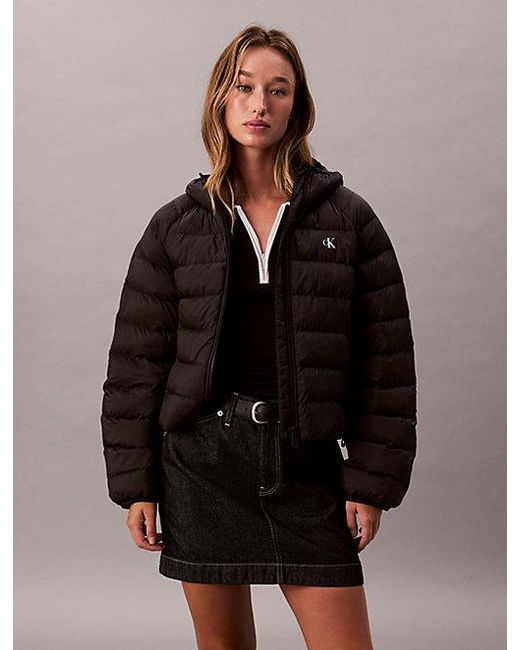 Calvin Klein Black Jeans Packable Lightweight Puffer Jacket