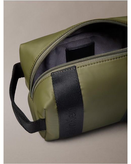 Calvin Klein Green Monologo Patch Dopp Kit for men