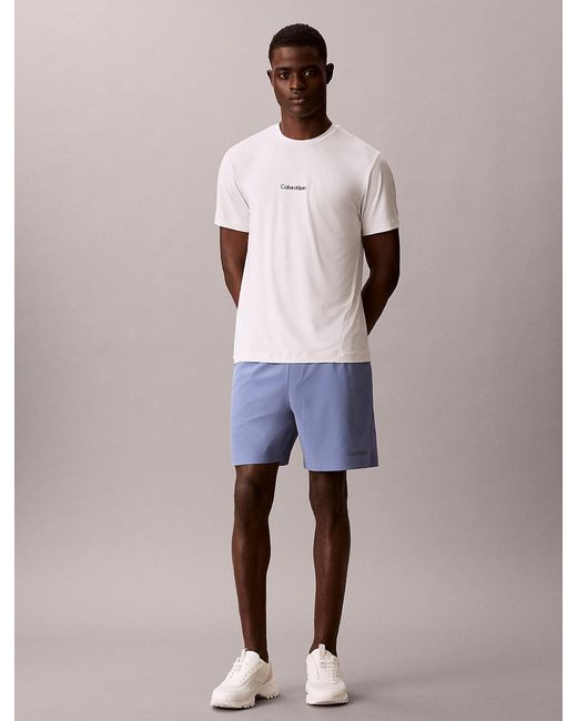 Calvin Klein Blue Water-Repellent Performance Gym Shorts for men