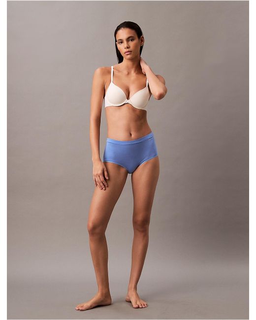 Calvin Klein Blue Ideal Cotton High Rise Brief