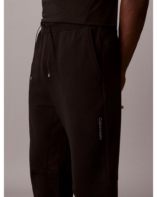 Calvin Klein Brown Cotton Blend French Terry Joggers for men