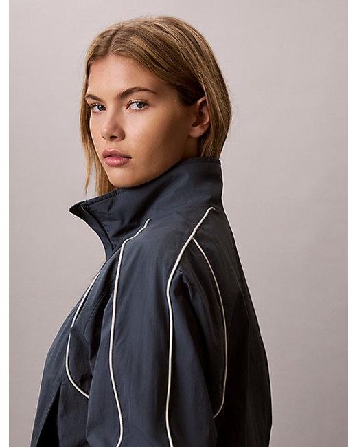 Calvin Klein Blue Jeans Nylon Piping Jacket