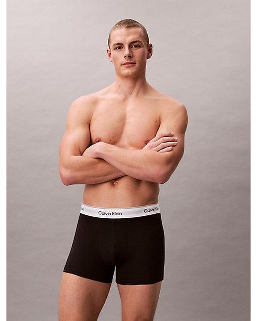 Calvin Klein Gray 3 Pack Trunks for men