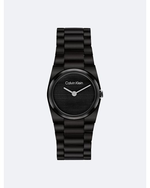 Calvin Klein Black Plated Steel Bracelet Watch