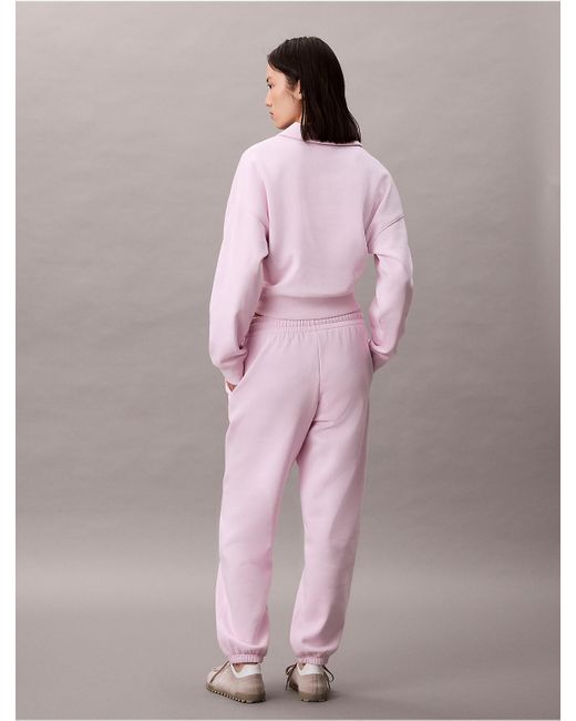 Calvin Klein Pink Calvin Klein Archive Logo Fleece Joggers