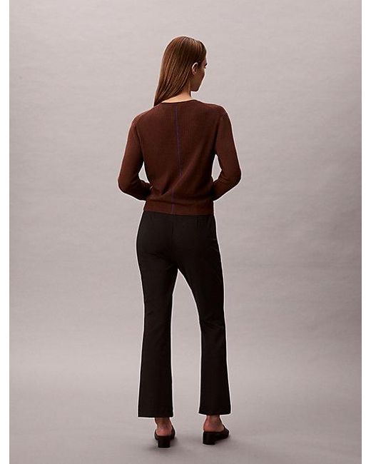 Calvin Klein Broek Met Uitlopende Panden in het Brown
