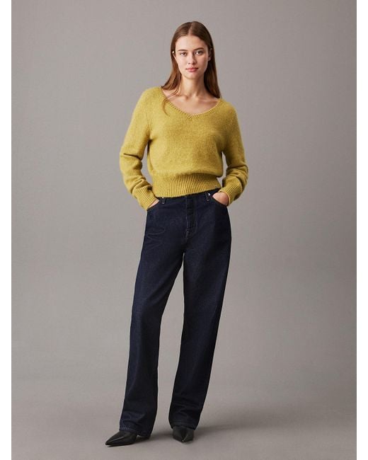 Maglione Con Scollo A V di Calvin Klein in Multicolor