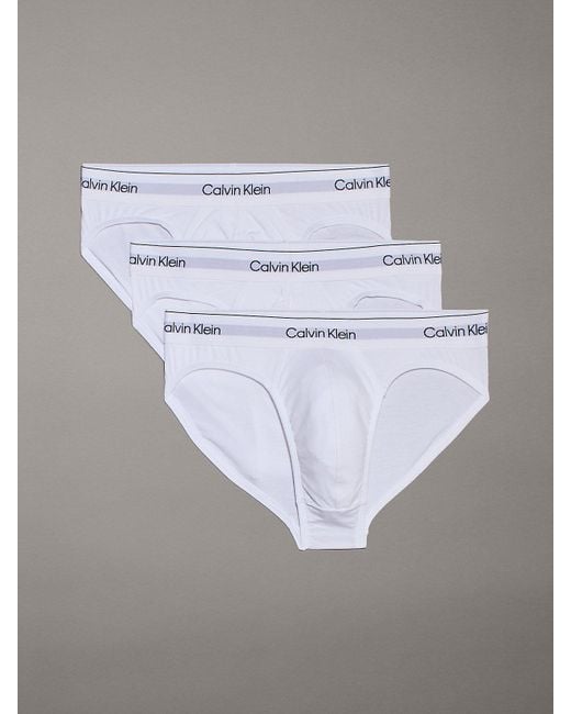 Calvin Klein Gray 3 Pack Low Rise Briefs for men