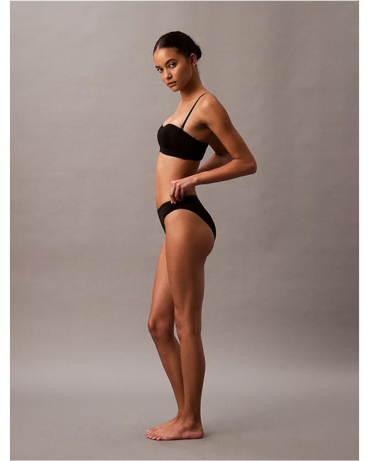 Calvin Klein Black Form To Body Lightly Lined Bandeau Bralette