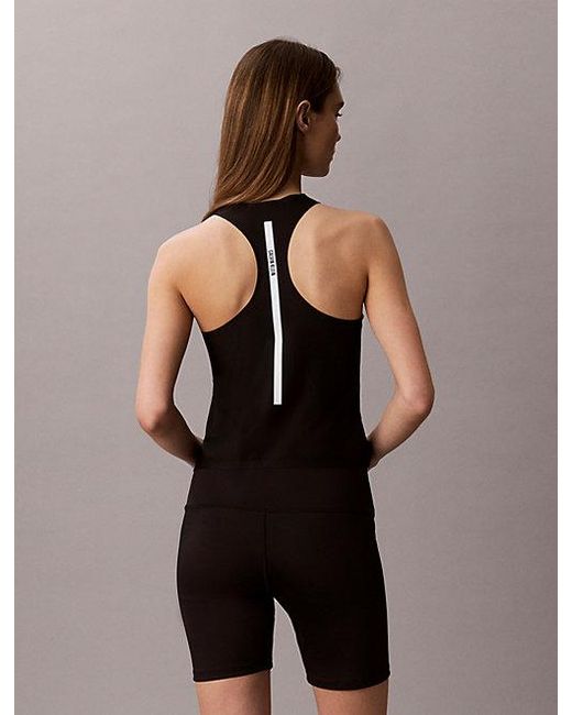 Calvin Klein Brown Sport Performance Mesh Racerback Gym Tank Top