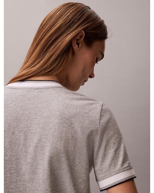Calvin Klein Blue Sporty Ringer T-Shirt