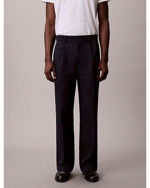 Calvin Klein Blue Jeans 90S Straight Chino Trousers for men