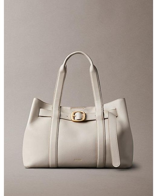 Calvin Klein Natural Belted Tote Bag