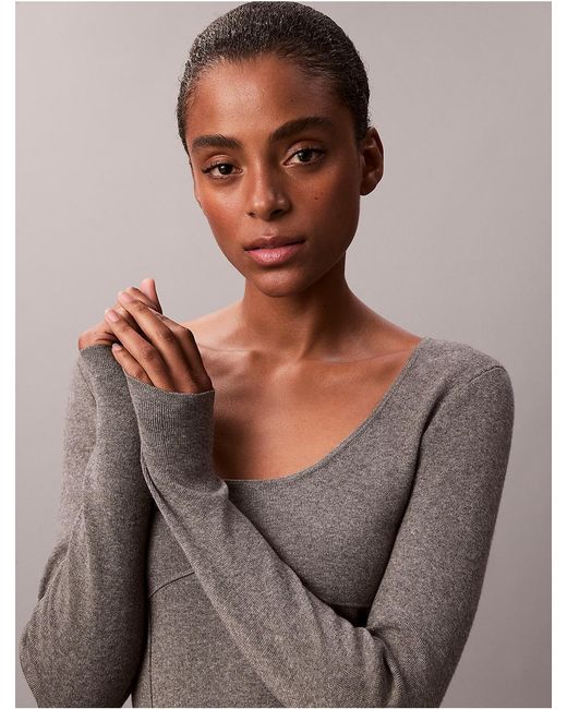 calvin klein knit mini dress Tech Knit 1/4 Zip Mini Sweater Dress