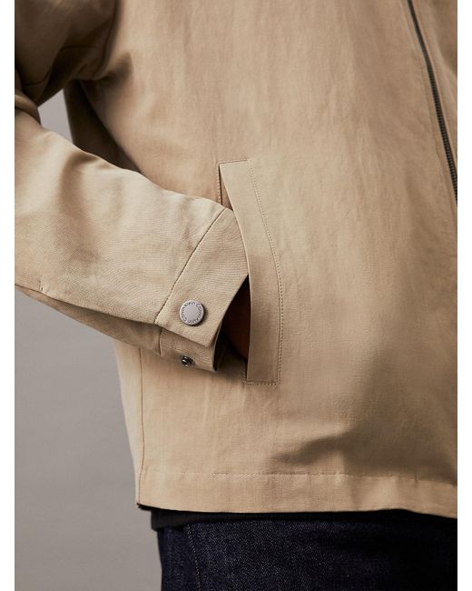 Calvin Klein Gray Linen Lyocell Jacket for men