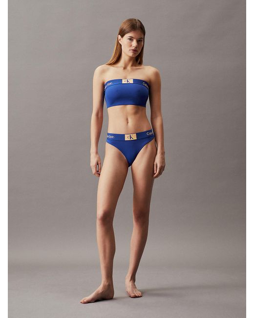 Calvin Klein Blue Bandeau Bikini Top - Ck96