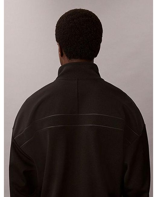 Calvin Klein Black Sport Breathable Travel Track Jacket for men