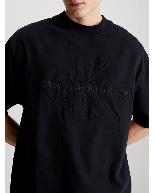 Calvin Klein Blue Oversized Monogram T-shirt for men