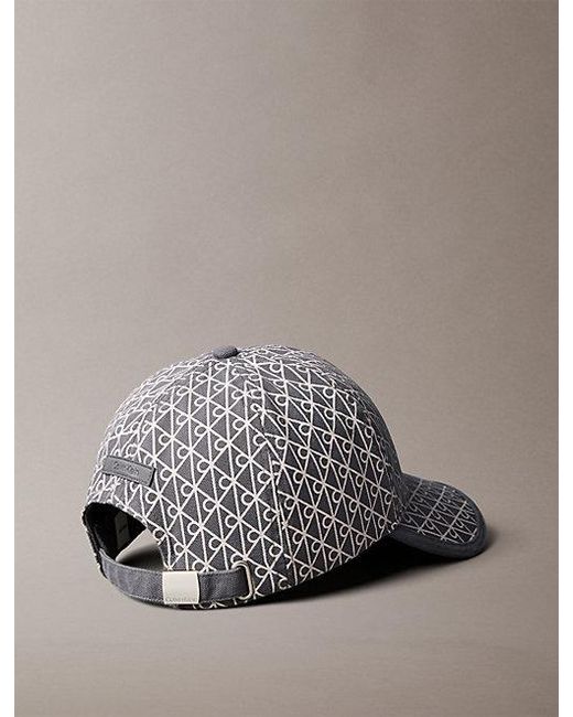 Calvin Klein Metallic Canvas Emblem Logo Baseball Cap for men