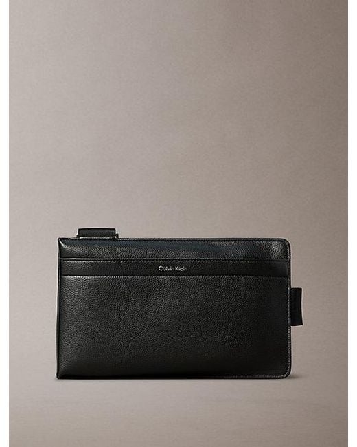 Calvin Klein Gray Micro Pebble Sling Bag for men