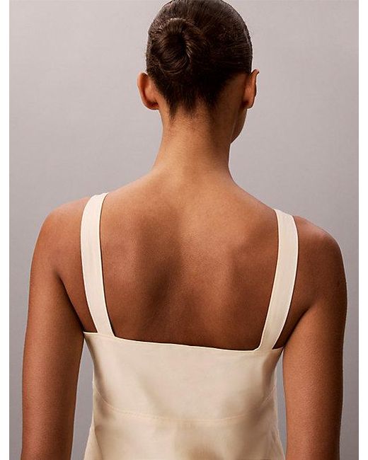 Calvin Klein Natural Jeans Cotton Poplin Midi Dress