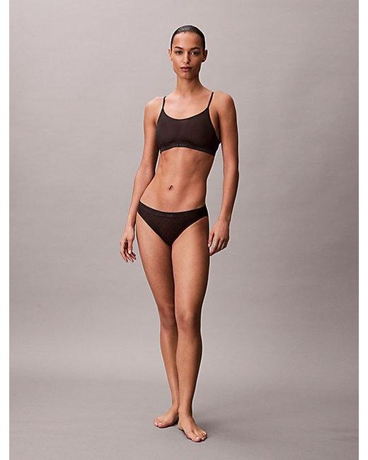 Calvin Klein Black Bralette Icon Cotton Modal