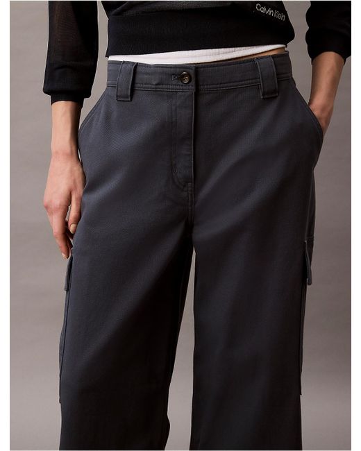 Calvin Klein Gray Calvin Klein Utility Canvas Cargo Pant