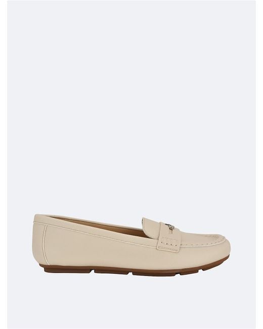 Calvin Klein White Lassa Loafer