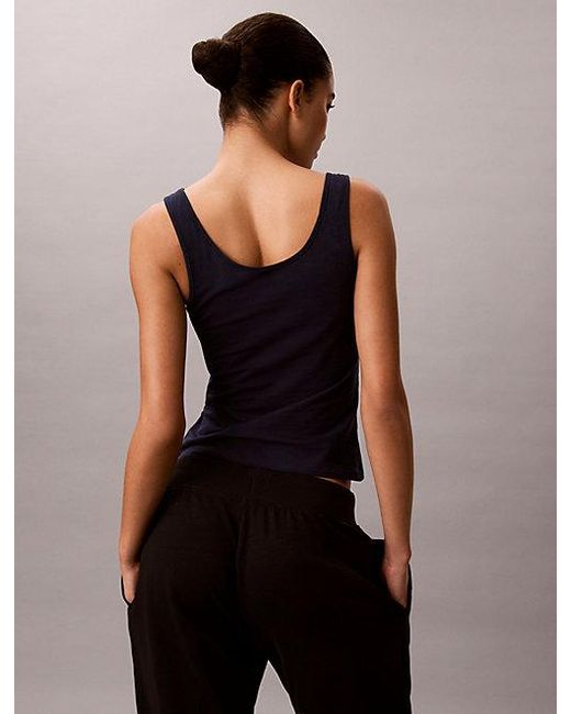 Calvin Klein Blue Tank Top Cotton Stretch Lounge