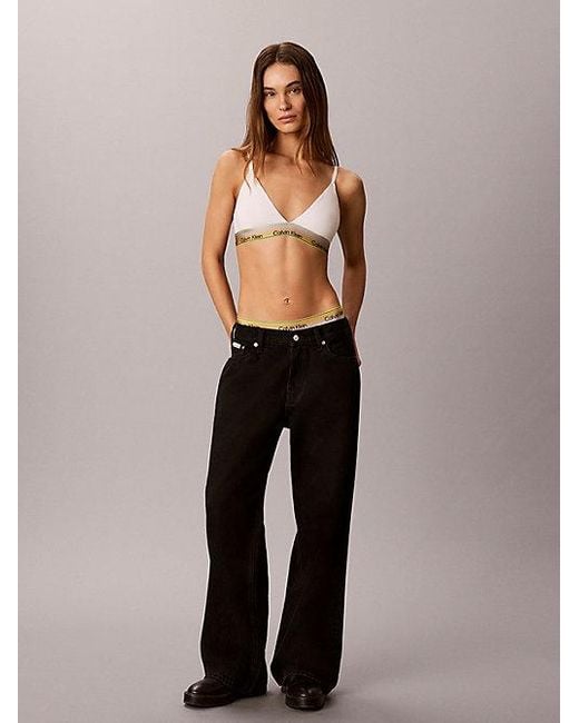 Calvin Klein Black Lightly Lined Triangle Bra Pride