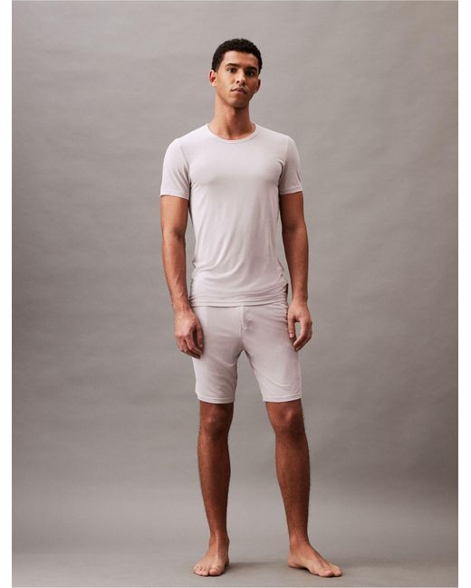 Calvin Klein White Ultra-soft Modern Lounge Sleep T-shirt for men