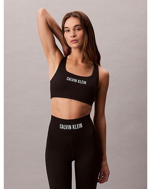 Calvin Klein Black Sport Breathable Quick Dry High Impact Sports Bra