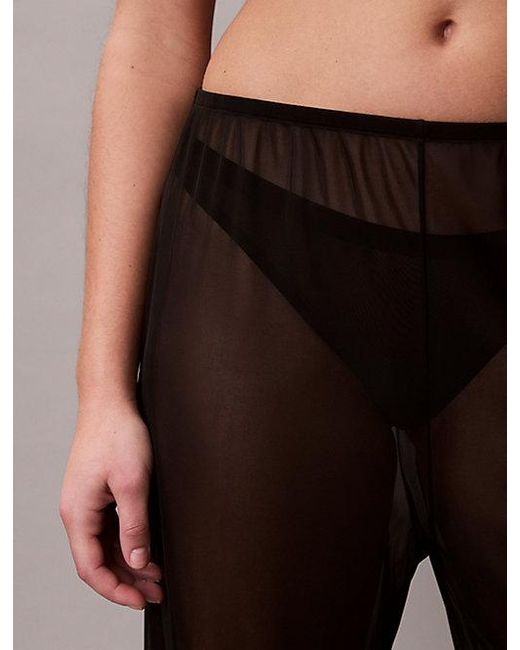 Calvin Klein Black Wide Leg Beach Pants
