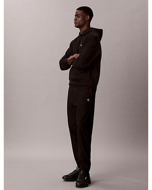 Calvin Klein Black Jeans Premium Cotton Terry Joggers for men